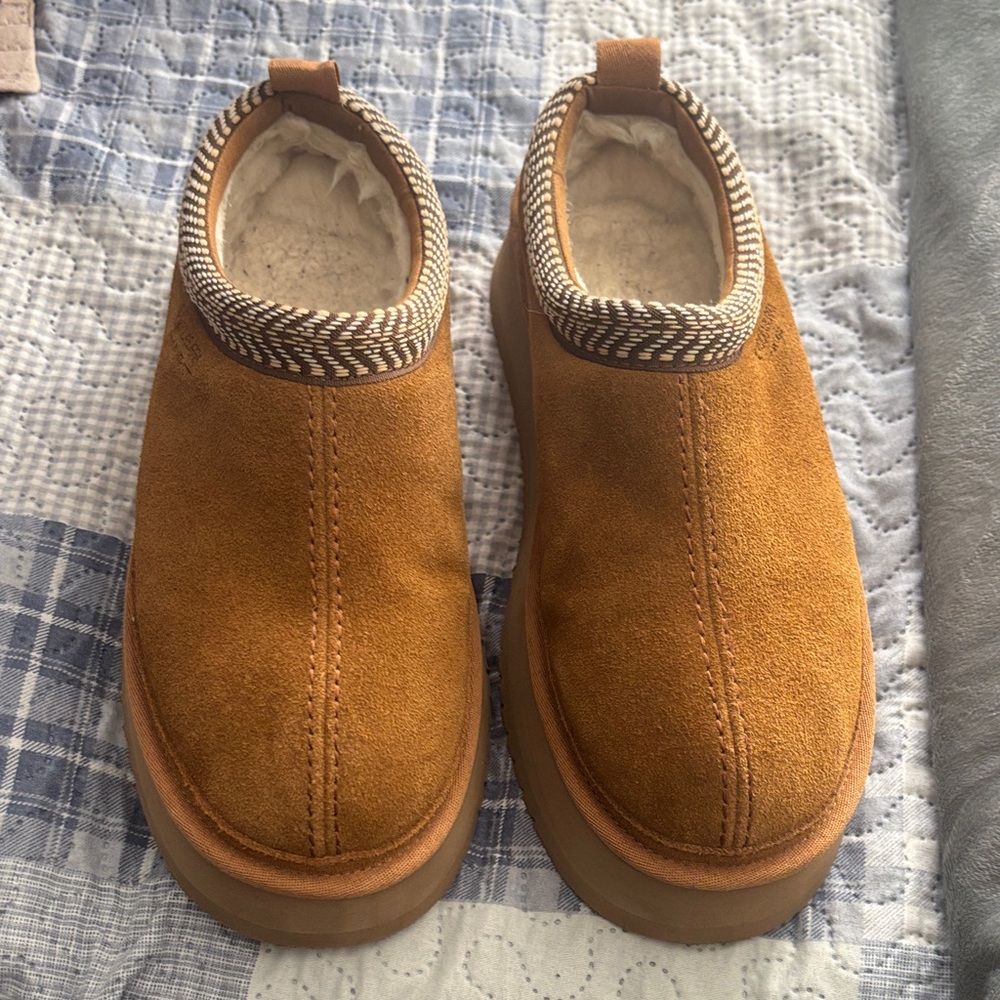 Koolaburra Tan Suede Slip-On Loafers
